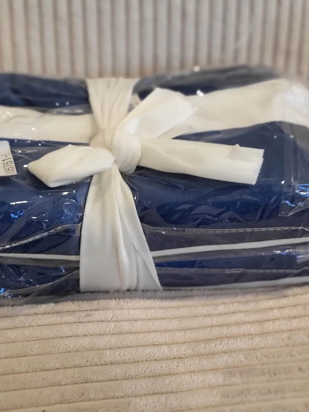 Striped Navy & White BEACH TOWELS SET OF 2 40 CM X 70CM